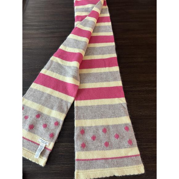 American Eagle Scarf Retro Striped Polka Dot Soft Knit Shawl wool cashmere blend - Picture 2 of 10